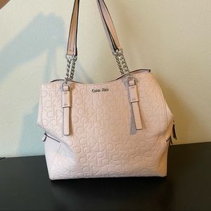 Calvin Klein Baby Pink/Silver Shoulder Purse